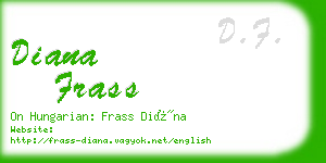 diana frass business card